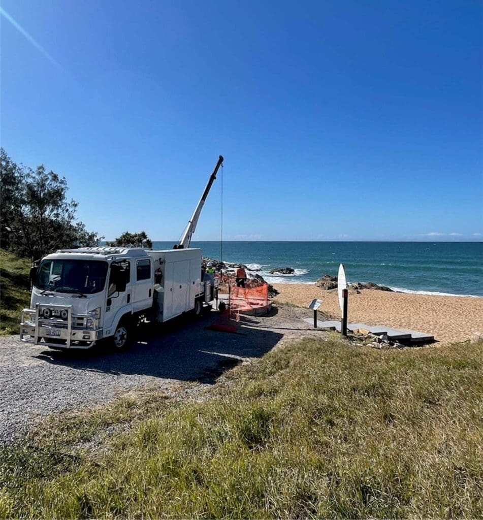 CNC QLD fleet of vehicles and equipment for wastewater services.