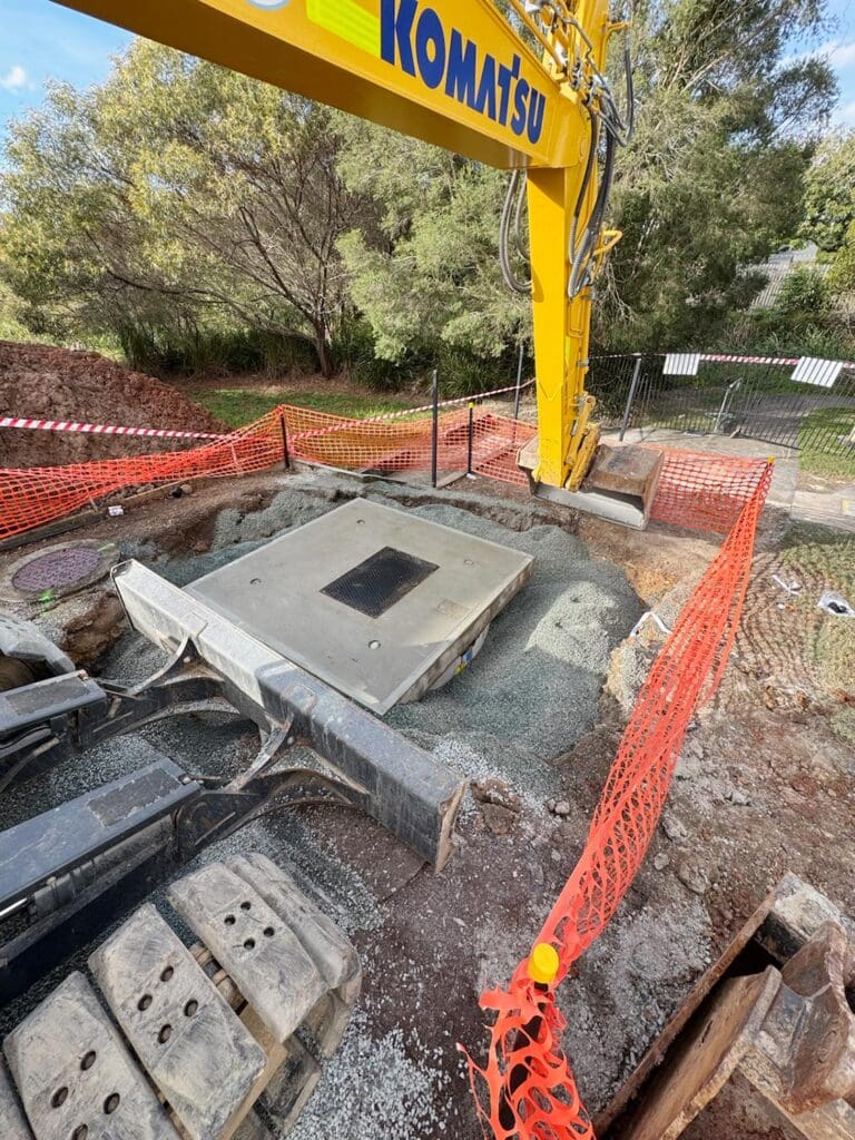 CNC QLD technician servicing a pump station in South East Queensland.